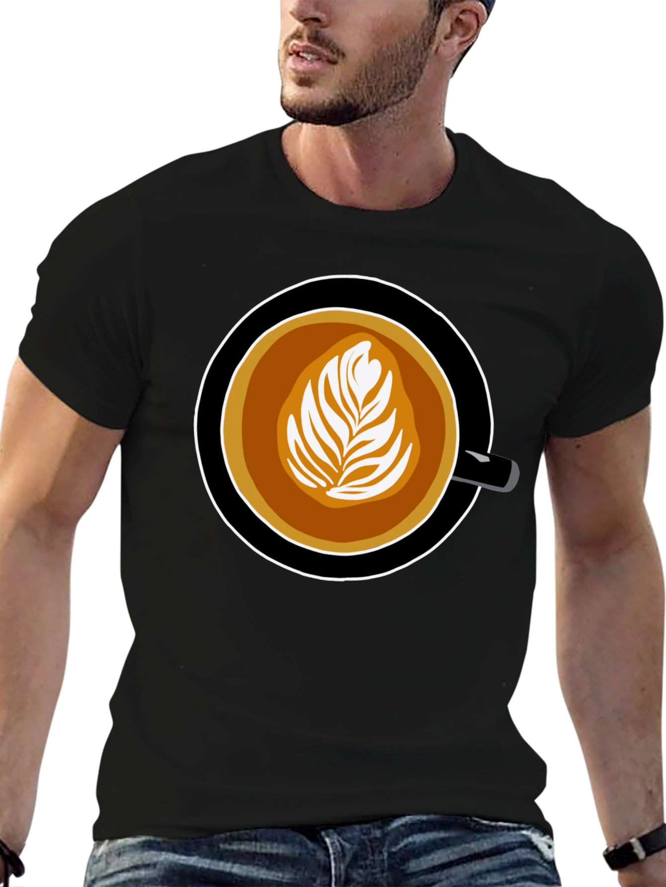 Coffee Art Graphic Tee - Latte Lovers T-Shirt