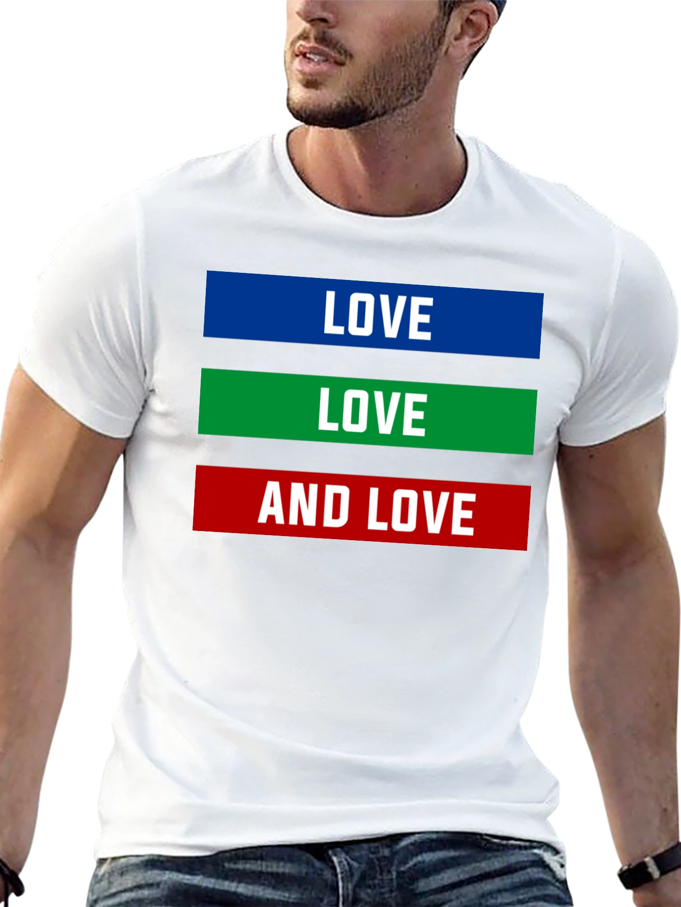Love Graphic Tee - Mens Black Cotton T-Shirt