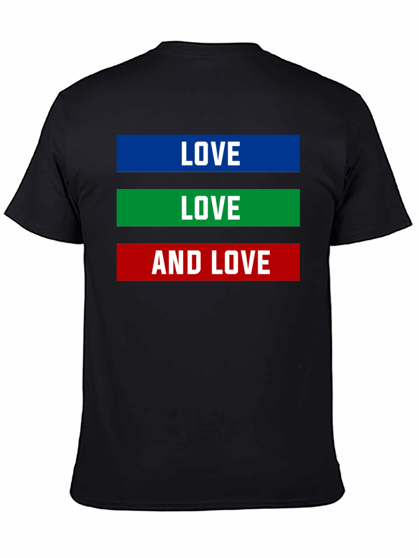 Love Graphic Tee - Mens Black Cotton T-Shirt