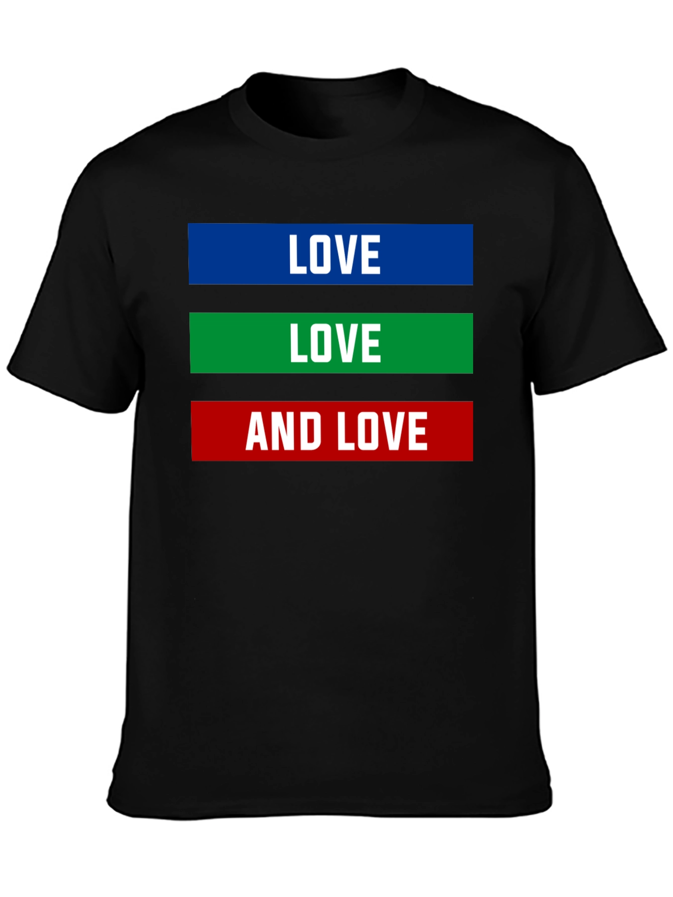 Love Graphic Tee - Mens Black Cotton T-Shirt