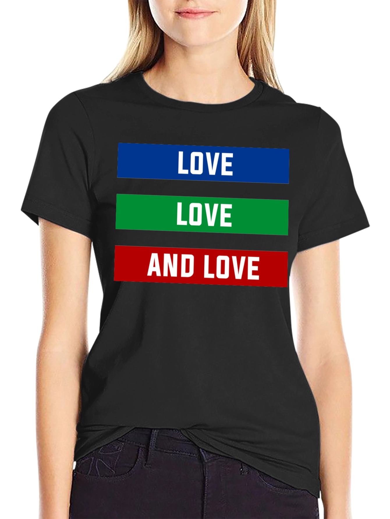 Love Graphic Tee - Mens Black Cotton T-Shirt