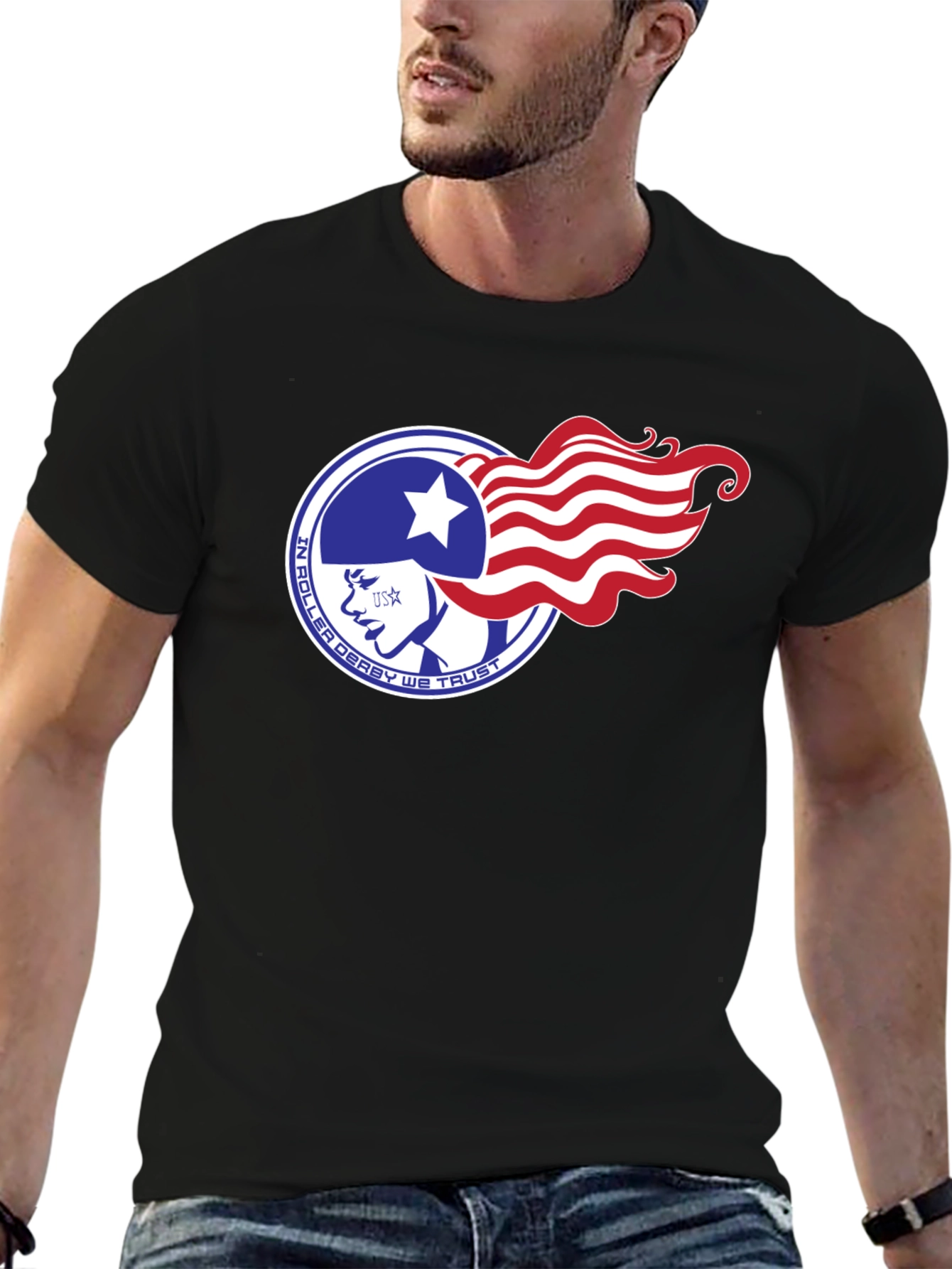 Roller Derby T-Shirt - USA Patriotic Design