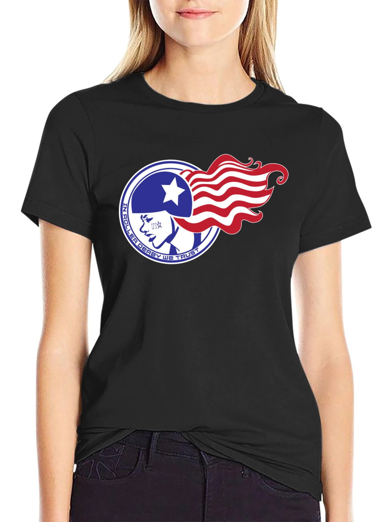 Roller Derby T-Shirt - USA Patriotic Design