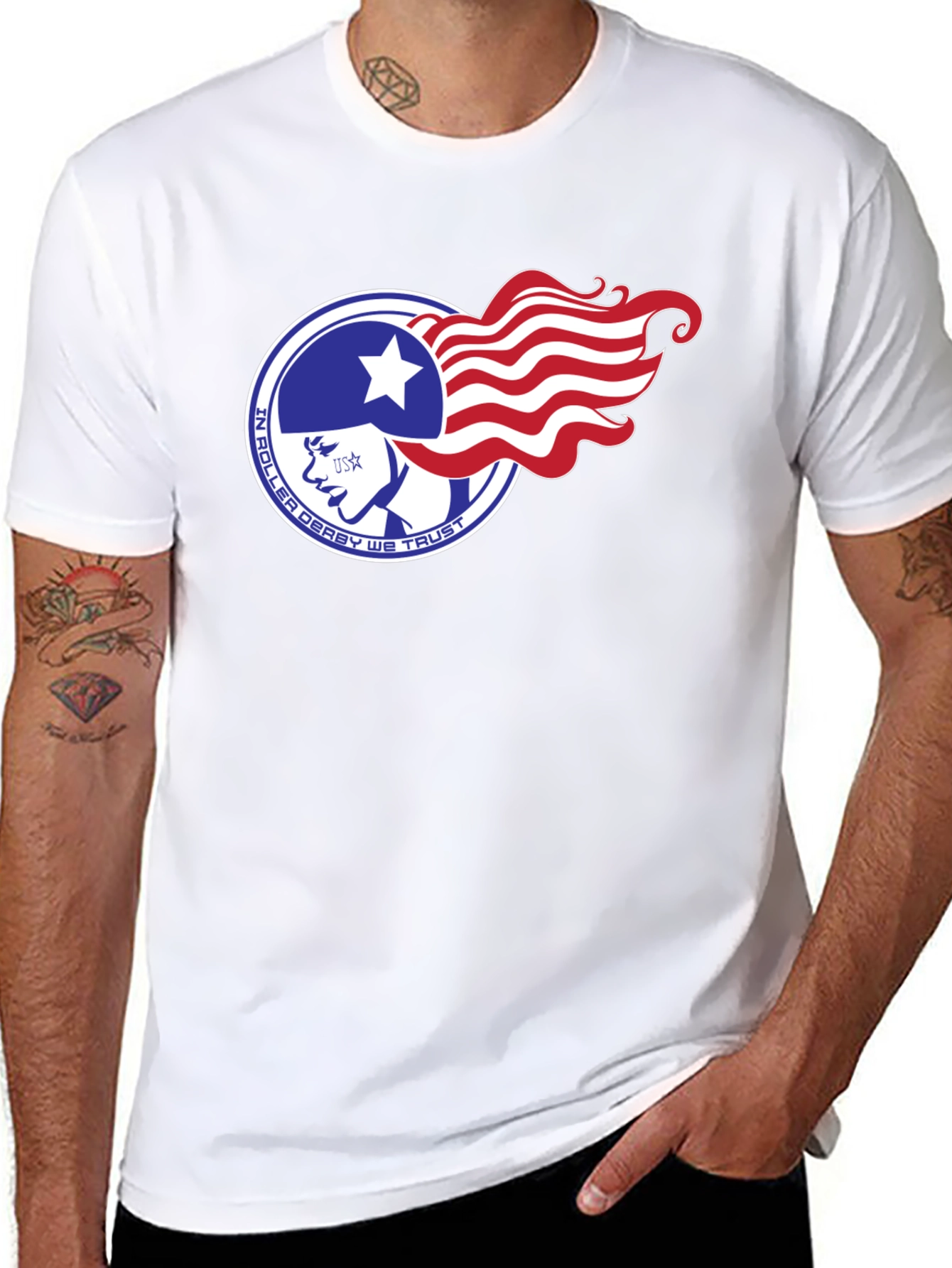Roller Derby T-Shirt - USA Patriotic Design
