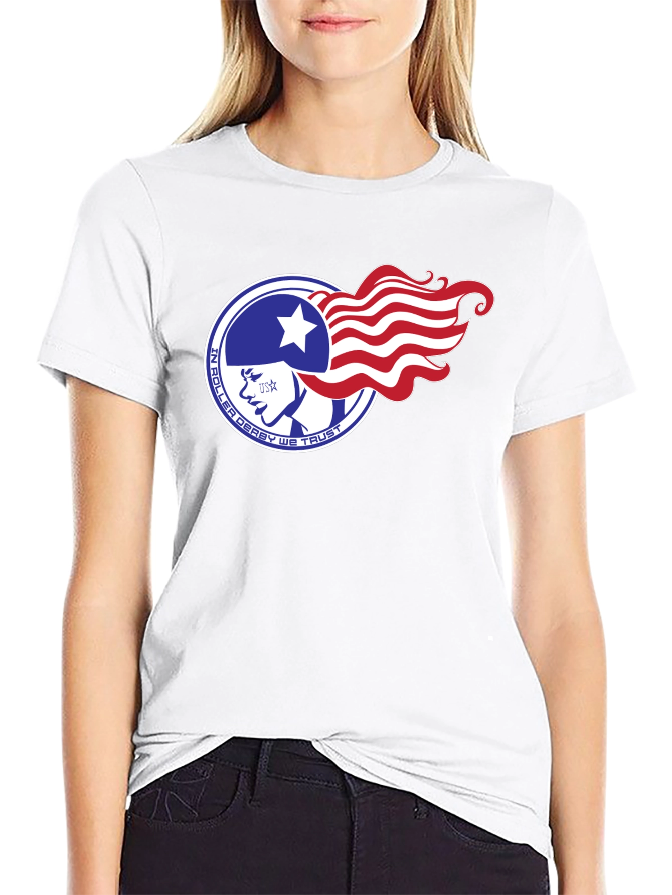 Roller Derby T-Shirt - USA Patriotic Design