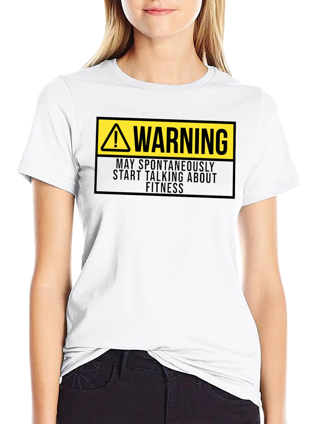 Warning Fitness Humor Graphic Tee
