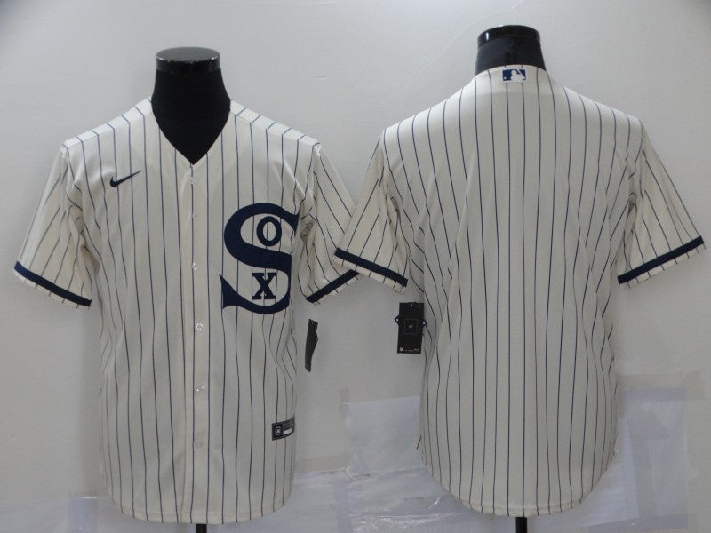 Men's Chicago White Sox Cream Replica Blank Jerseys
