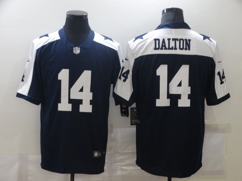 Men's Dallas Cowboys Andy Dalton #14 Navy Game Jerseys