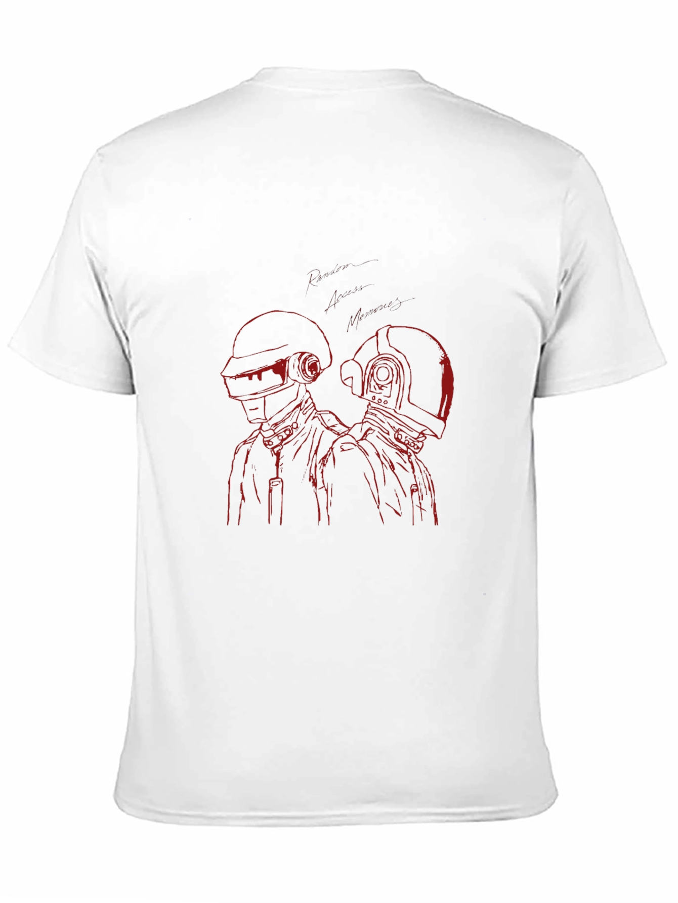 Daft Punk Graphic Tee - Black Cotton Blend T-Shirt