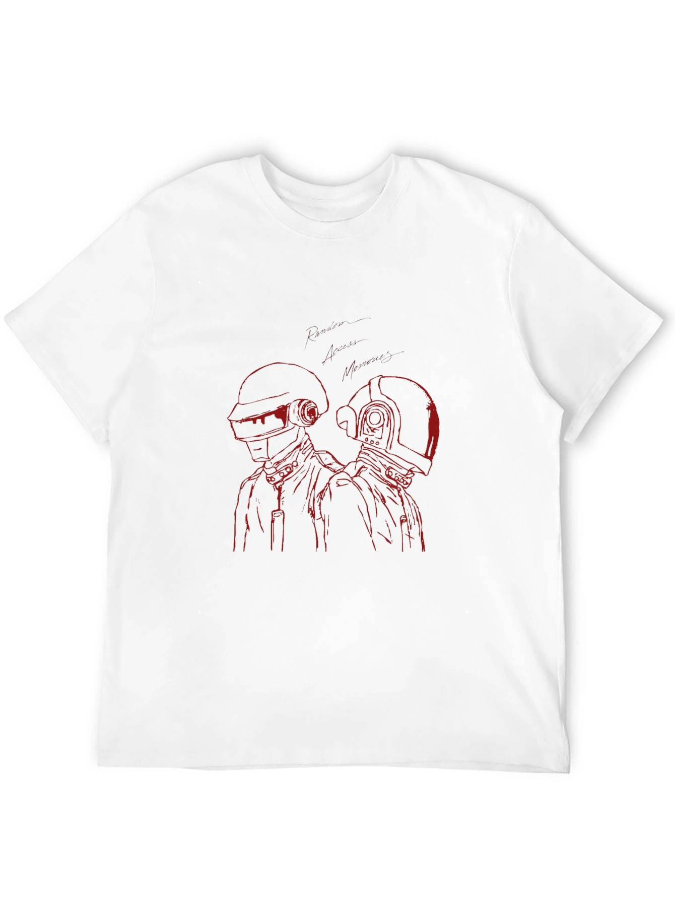Daft Punk Graphic Tee - Black Cotton Blend T-Shirt