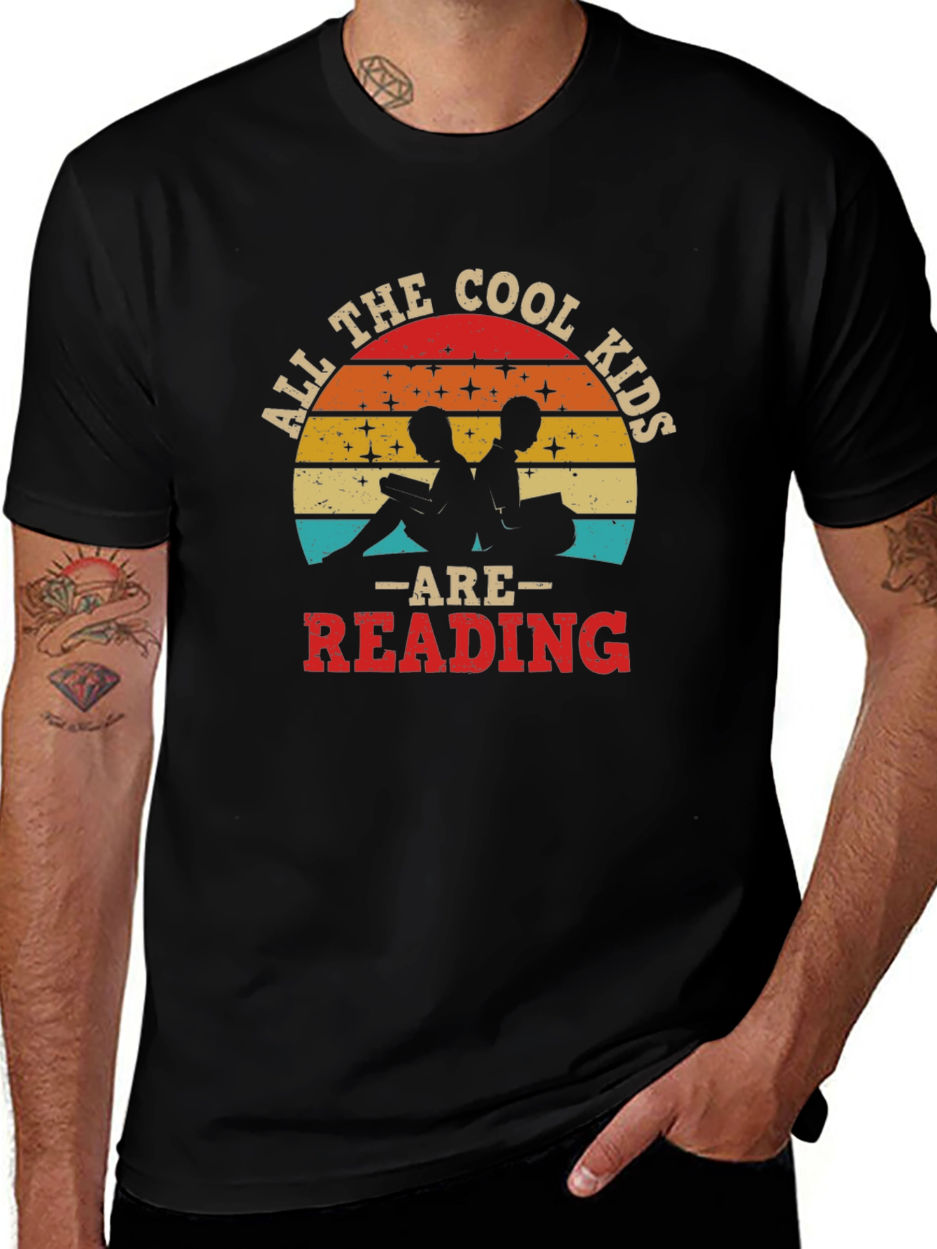 Cool Kids Reading Retro Graphic Tee