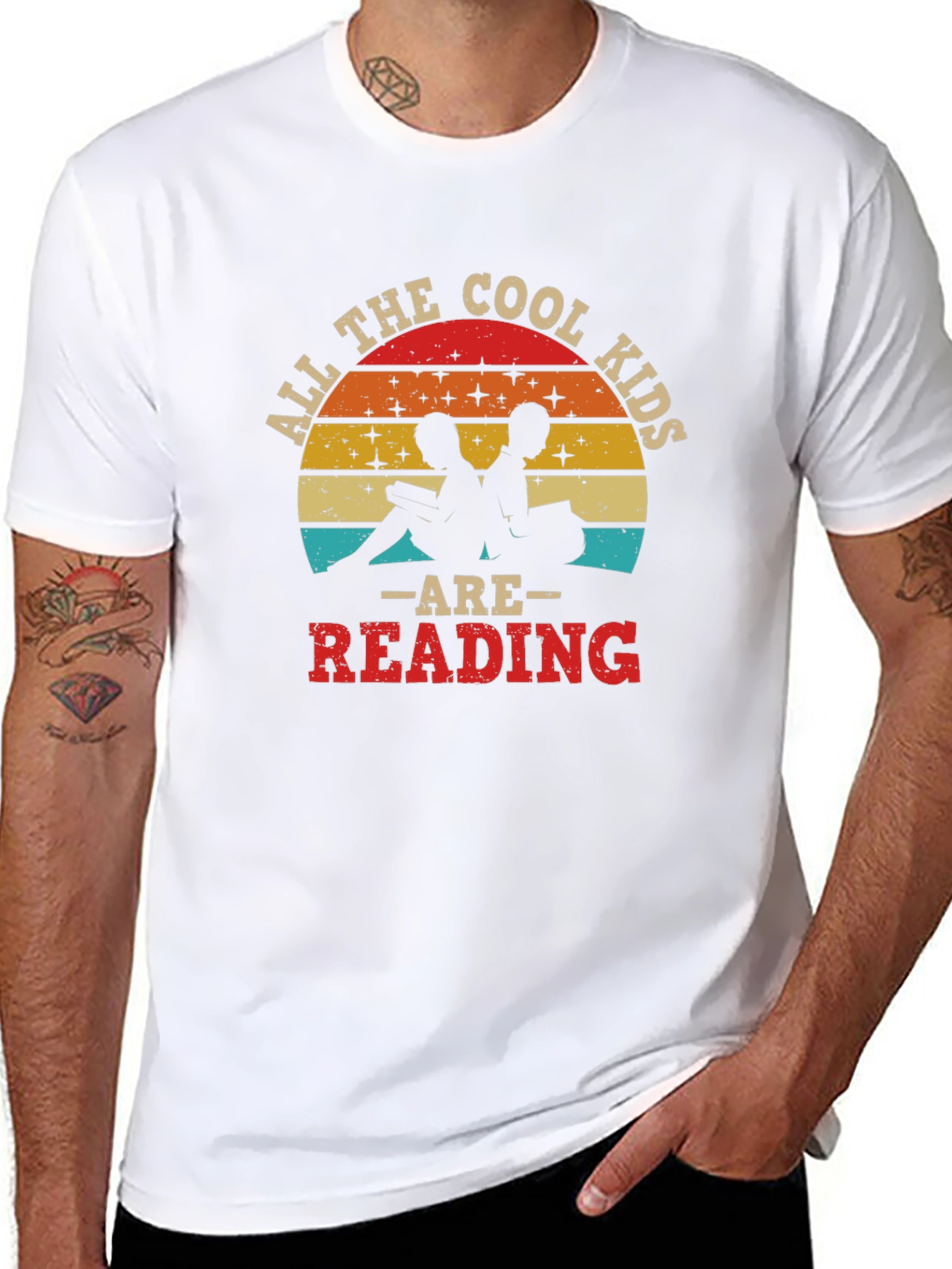 Cool Kids Reading Retro Graphic Tee