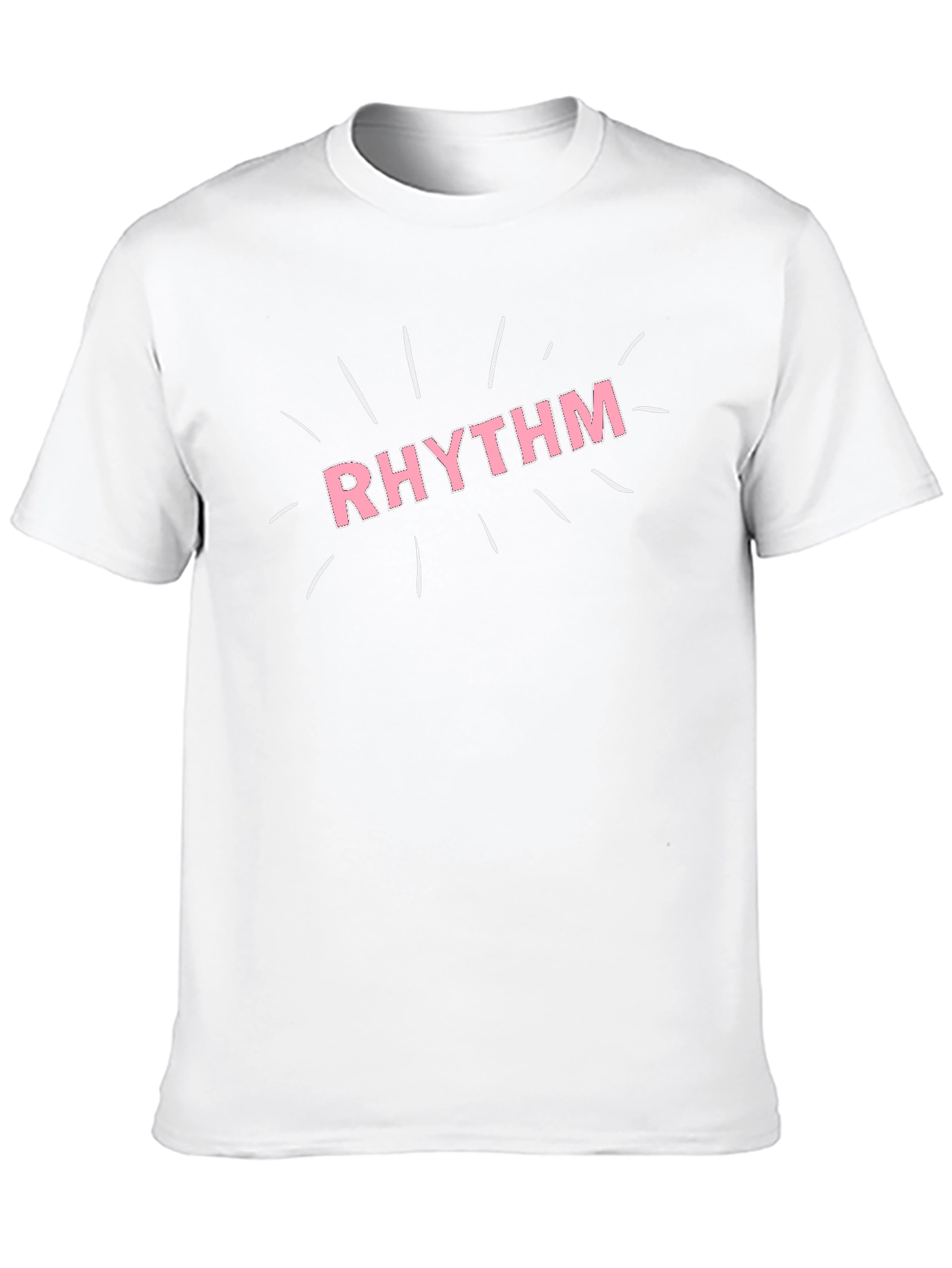 Rhythm Pink Text Black T-Shirt