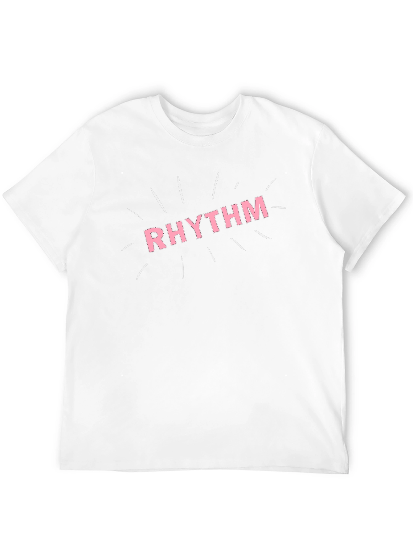 Rhythm Pink Text Black T-Shirt
