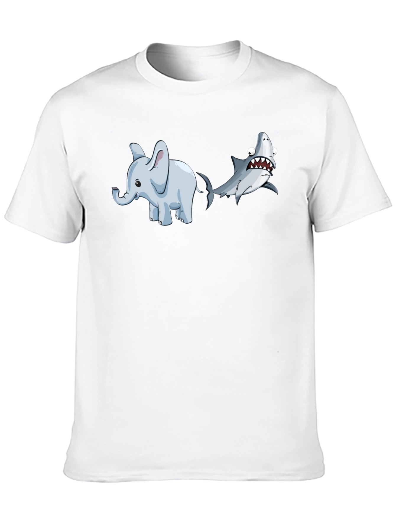 Elephant Shark T-Shirt - Humorous Animal Graphic Tee