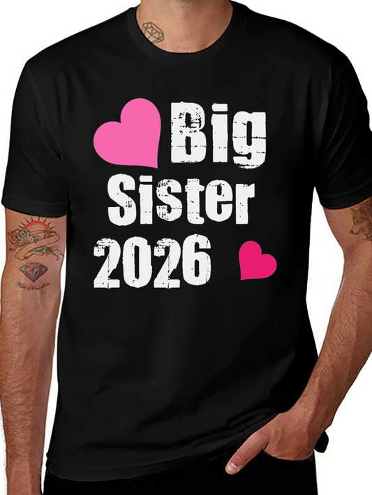 Big Sister 2026 Pregnancy Announcement T-Shirt