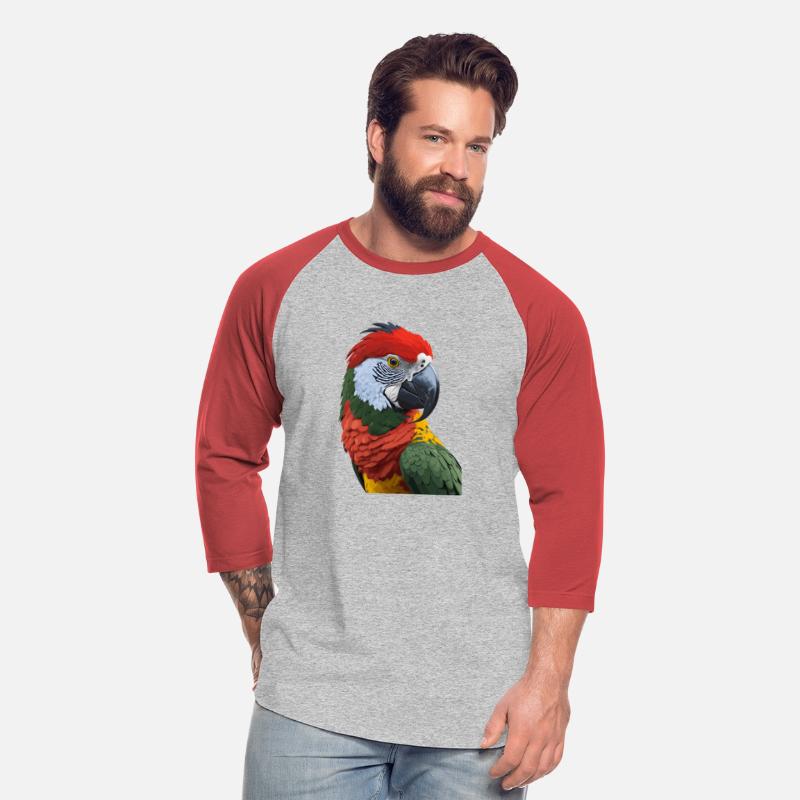 Beautiful plumage of a colorful parrot