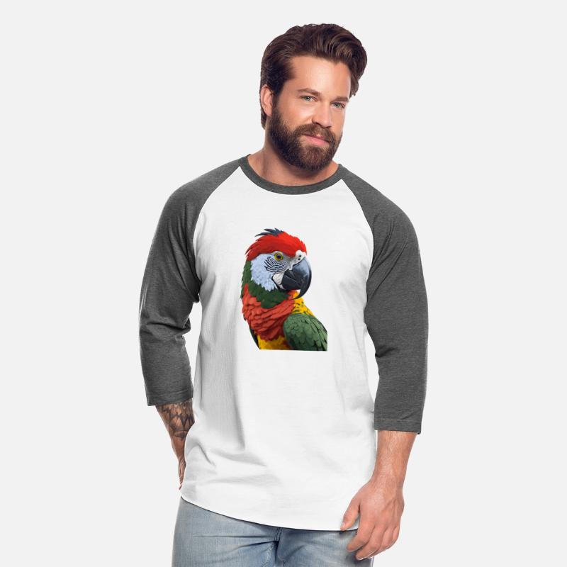 Beautiful plumage of a colorful parrot