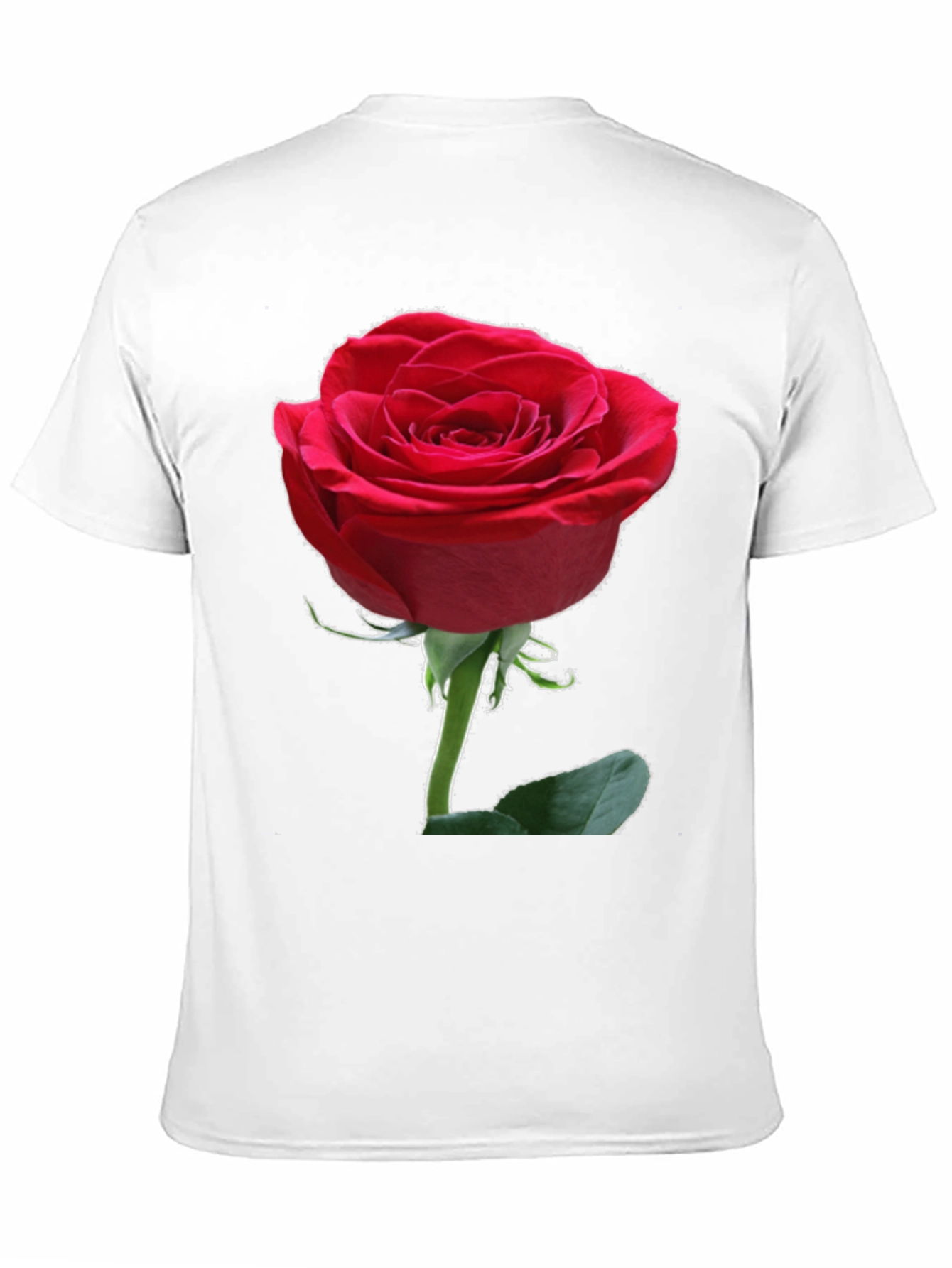 Red Rose Graphic Black T-Shirt