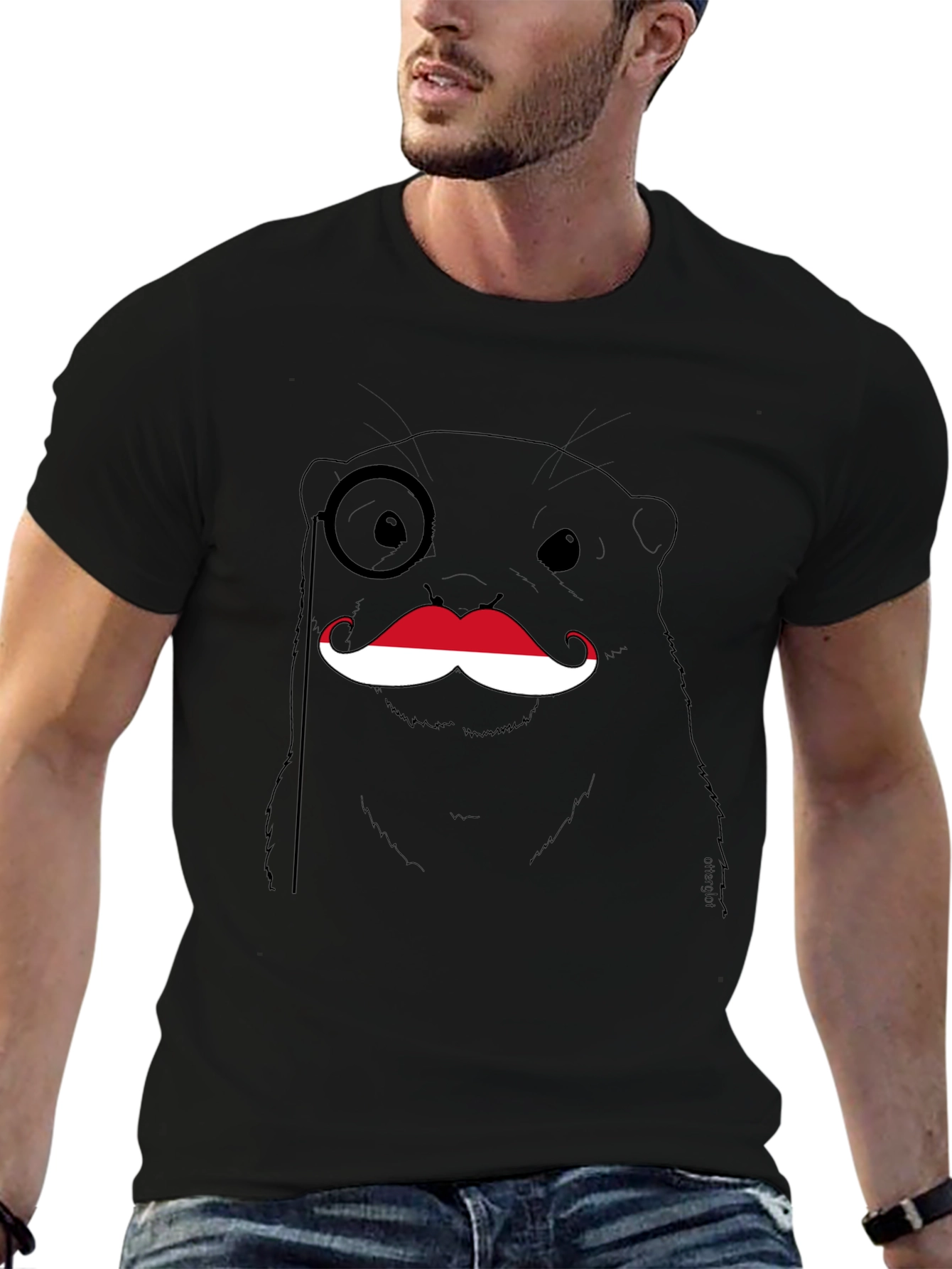Monocled Otter Mustache Graphic Tee