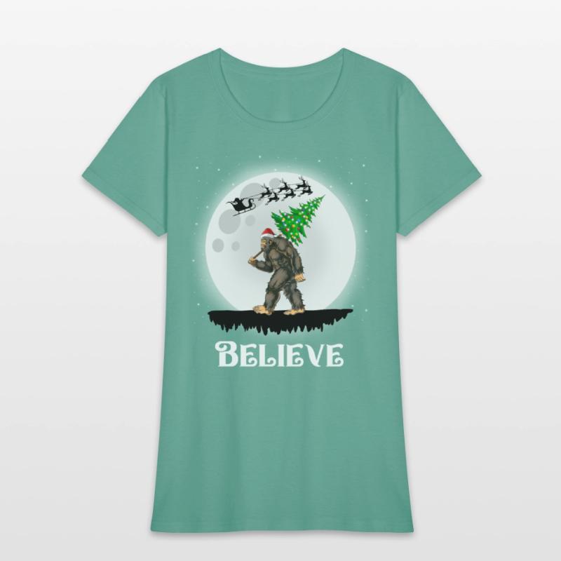 Bigfoot Christmas Tree Lights Believe Sasquatch