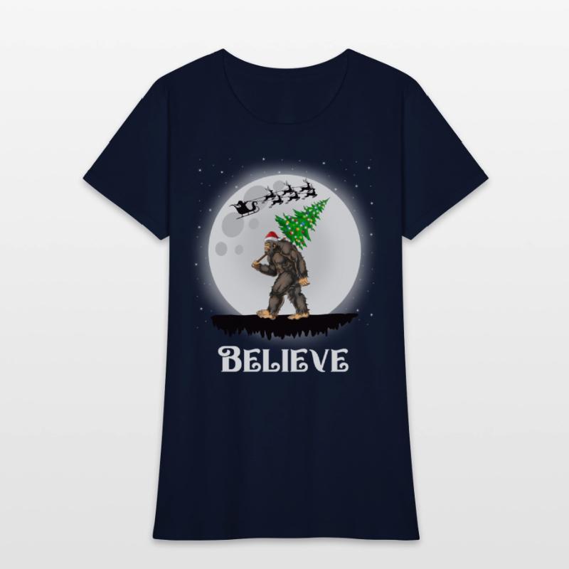 Bigfoot Christmas Tree Lights Believe Sasquatch