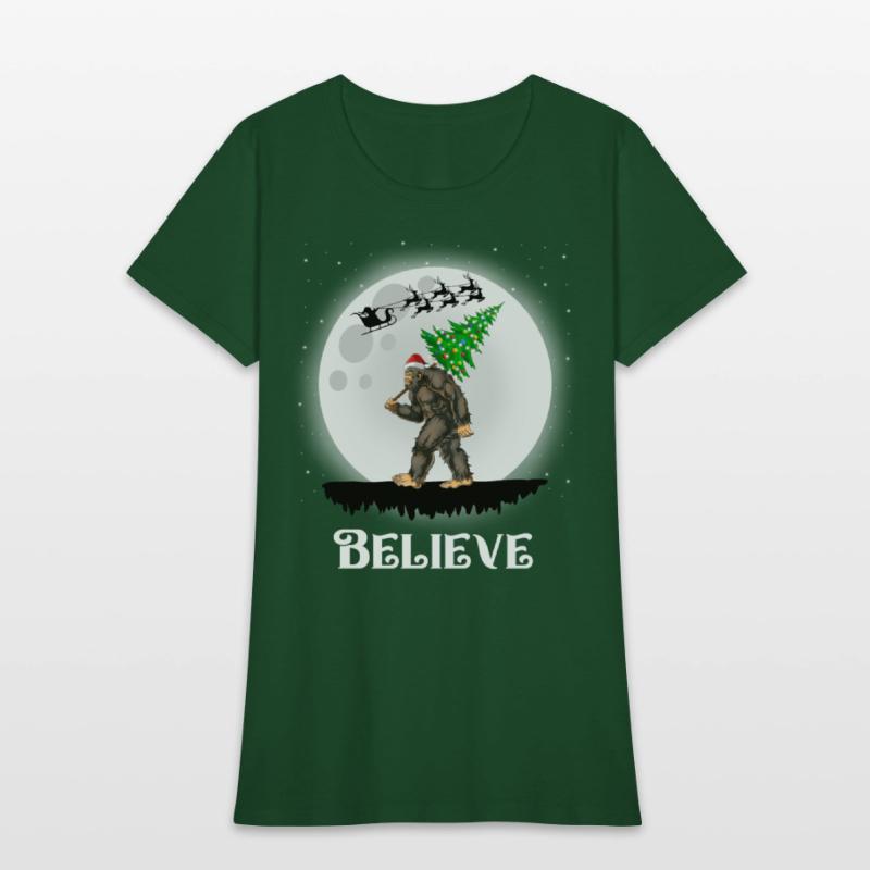 Bigfoot Christmas Tree Lights Believe Sasquatch