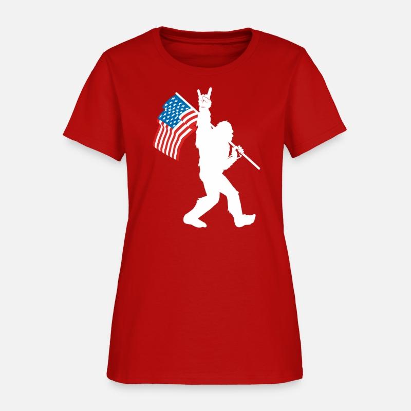 Bigfoot Rock And Roll Usa Flag For Sasquatch Belie