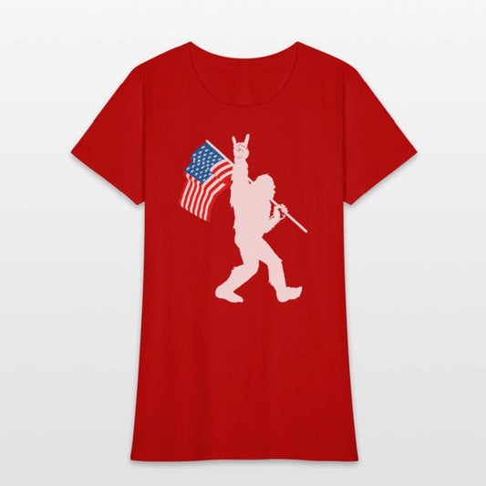 Bigfoot Rock And Roll Usa Flag For Sasquatch Belie