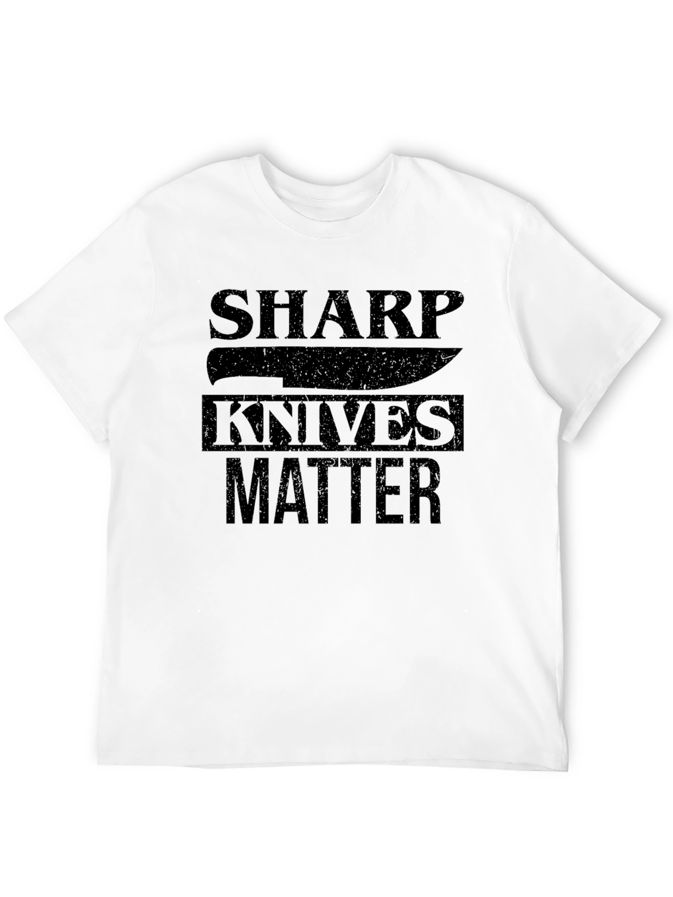 Sharp Knives Matter Graphic T-Shirt - Black