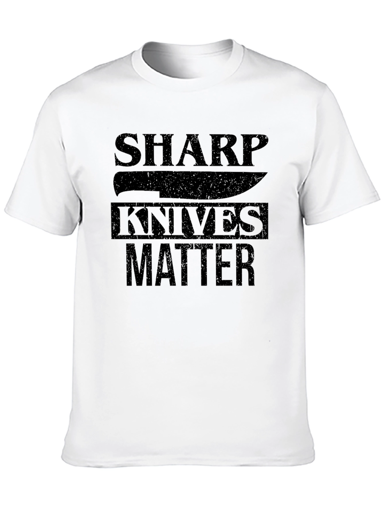 Sharp Knives Matter Graphic T-Shirt - Black