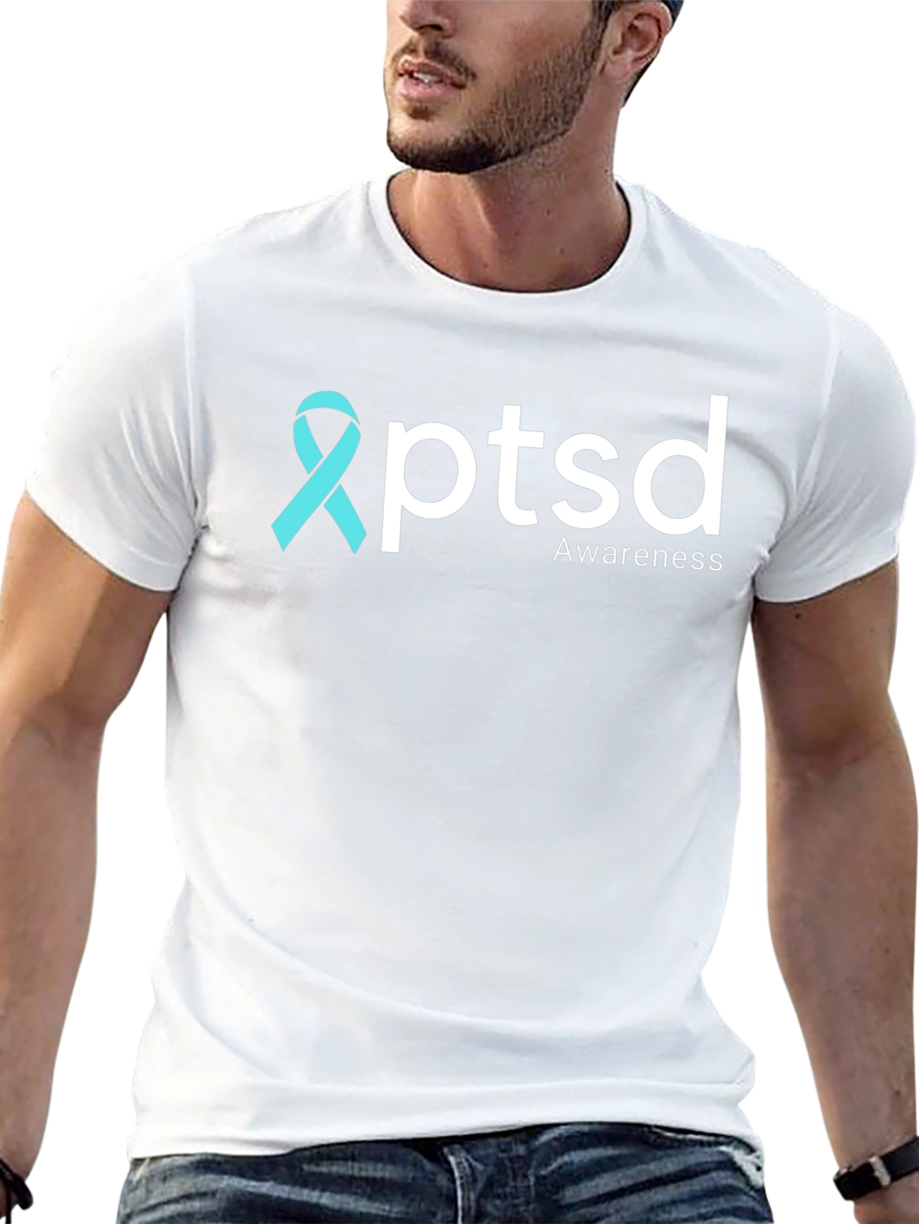 PTSD Awareness Ribbon T-Shirt - Unisex Support Tee