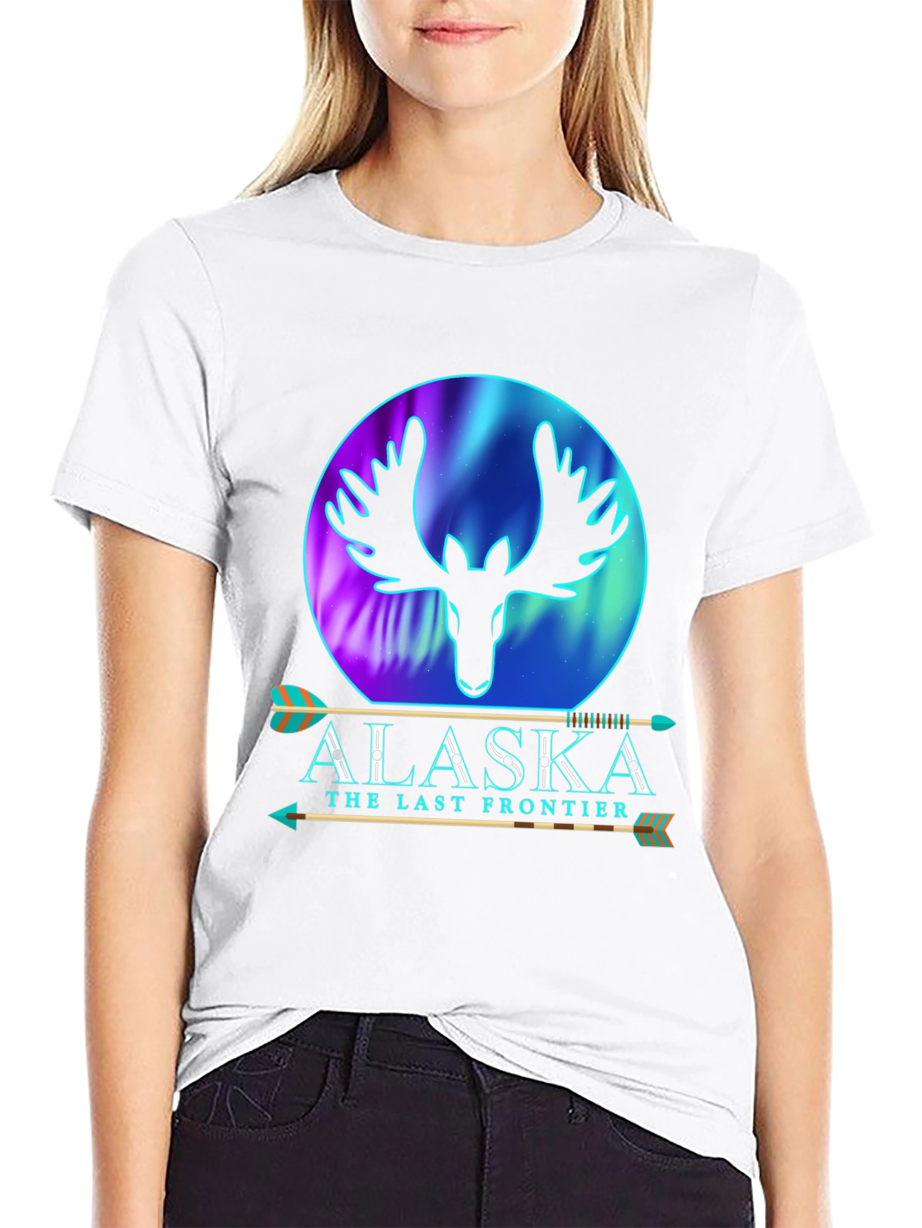 Alaska Last Frontier Moose Graphic T-Shirt