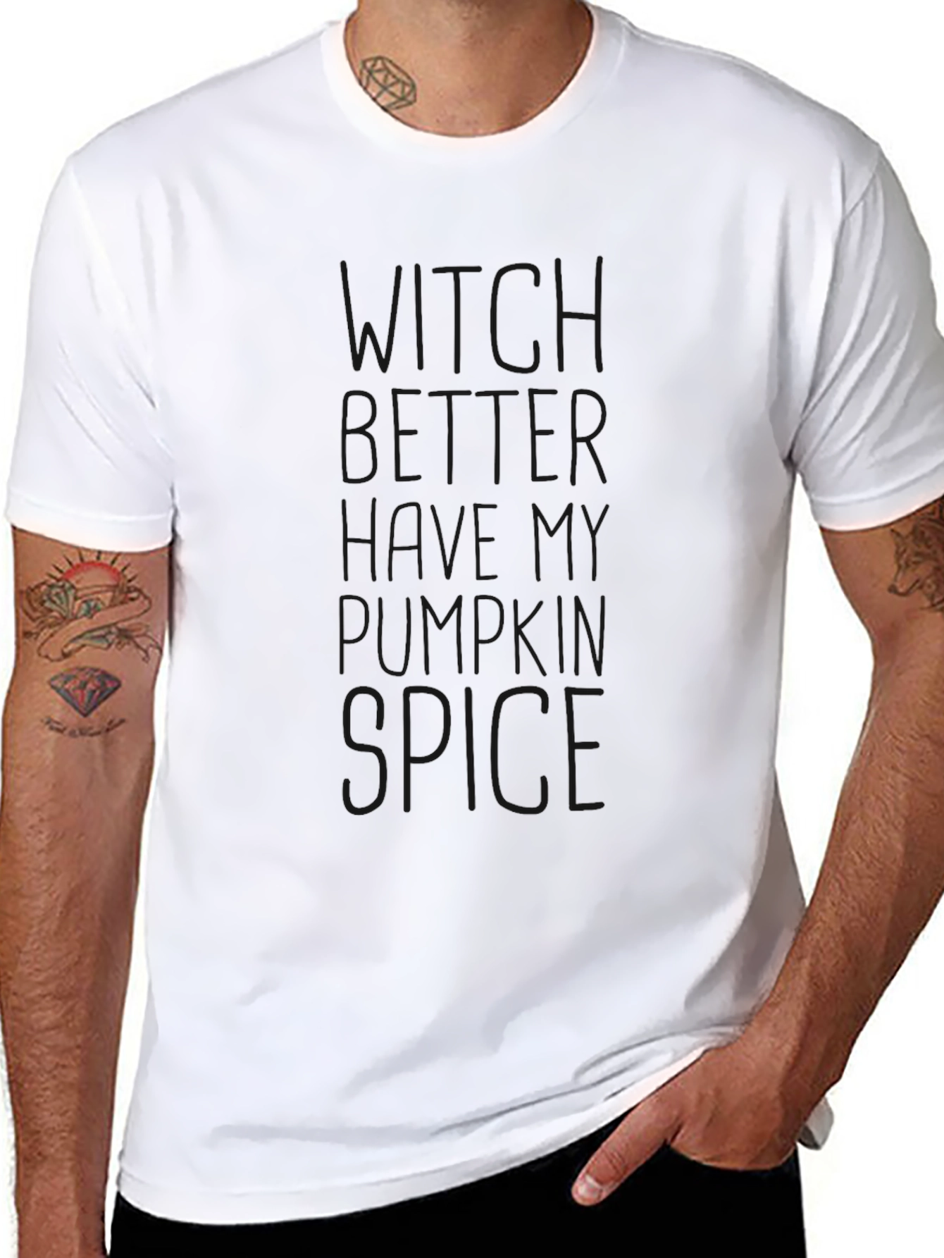 Mens Black Funny Pumpkin Spice T-Shirt