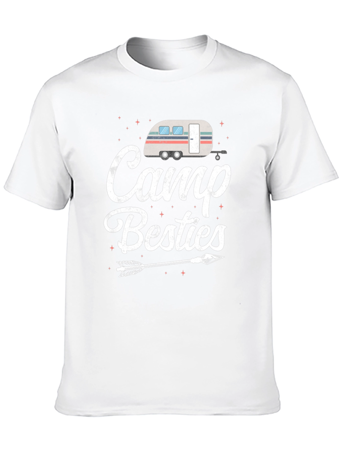 Camp Besties Graphic Tee - Black Cotton T-Shirt