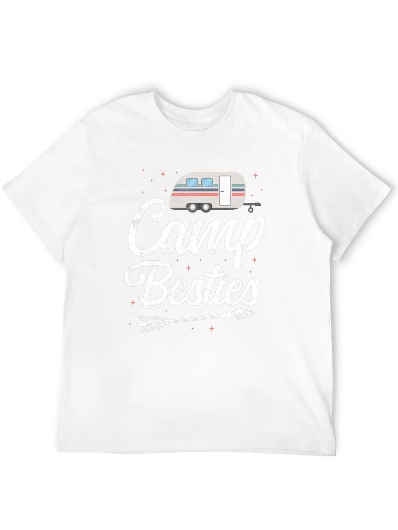 Camp Besties Graphic Tee - Black Cotton T-Shirt