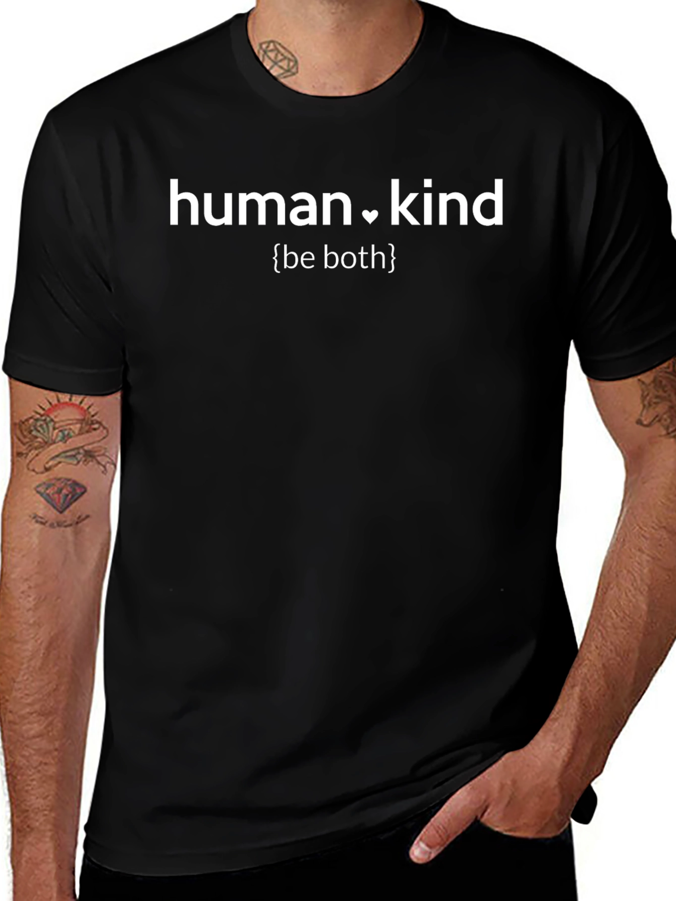 Human Kind Be Both Graphic Tee - Black