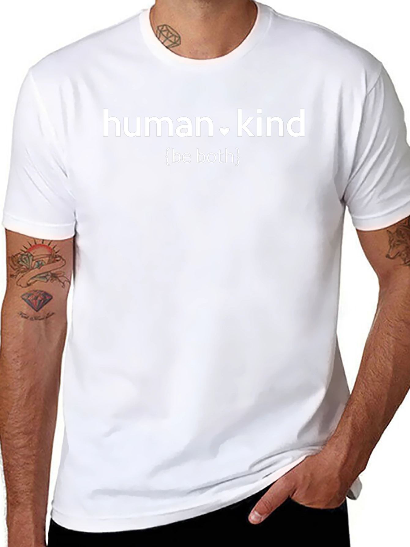Human Kind Be Both Graphic Tee - Black