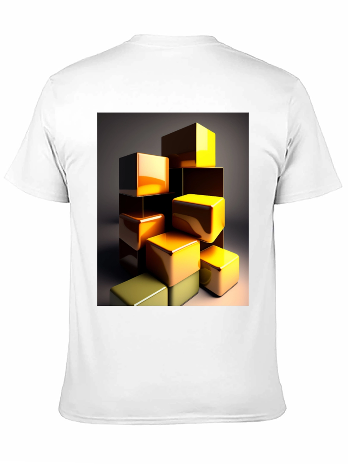Abstract Cubes Graphic Tee - Modern Art T-Shirt