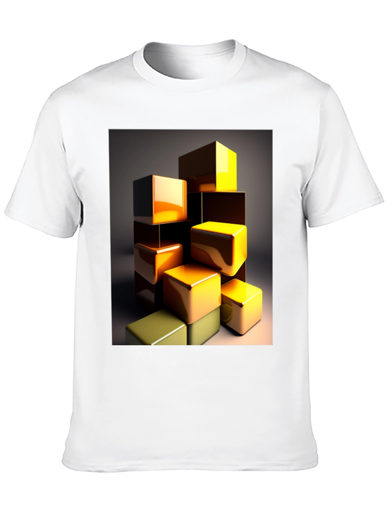 Abstract Cubes Graphic Tee - Modern Art T-Shirt