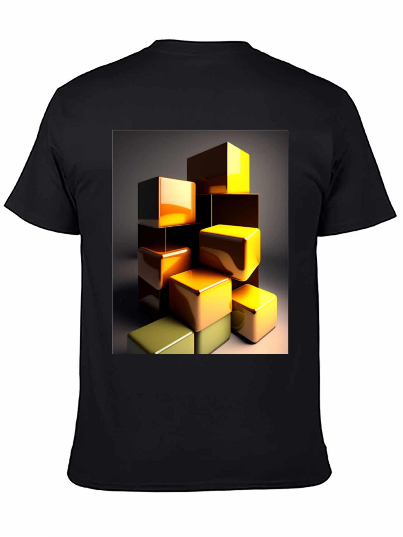 Abstract Cubes Graphic Tee - Modern Art T-Shirt