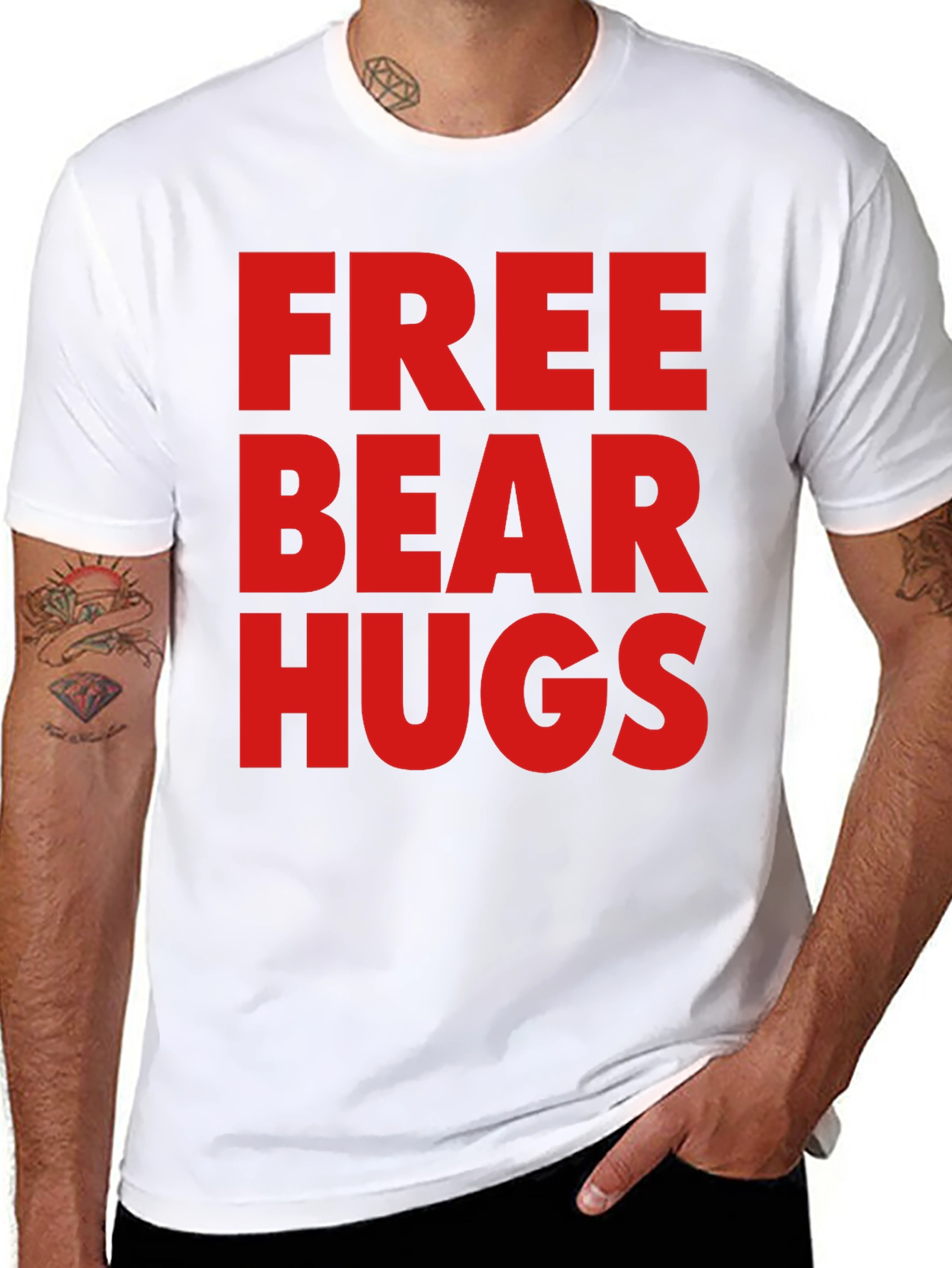 Free Bear Hugs Graphic T-Shirt