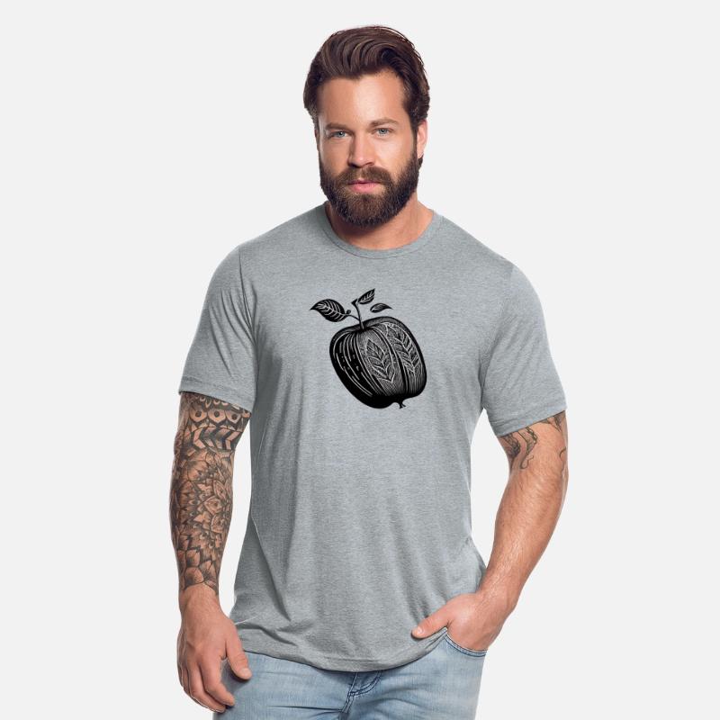 Black and White Apple Stencil