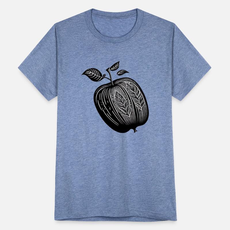 Black and White Apple Stencil