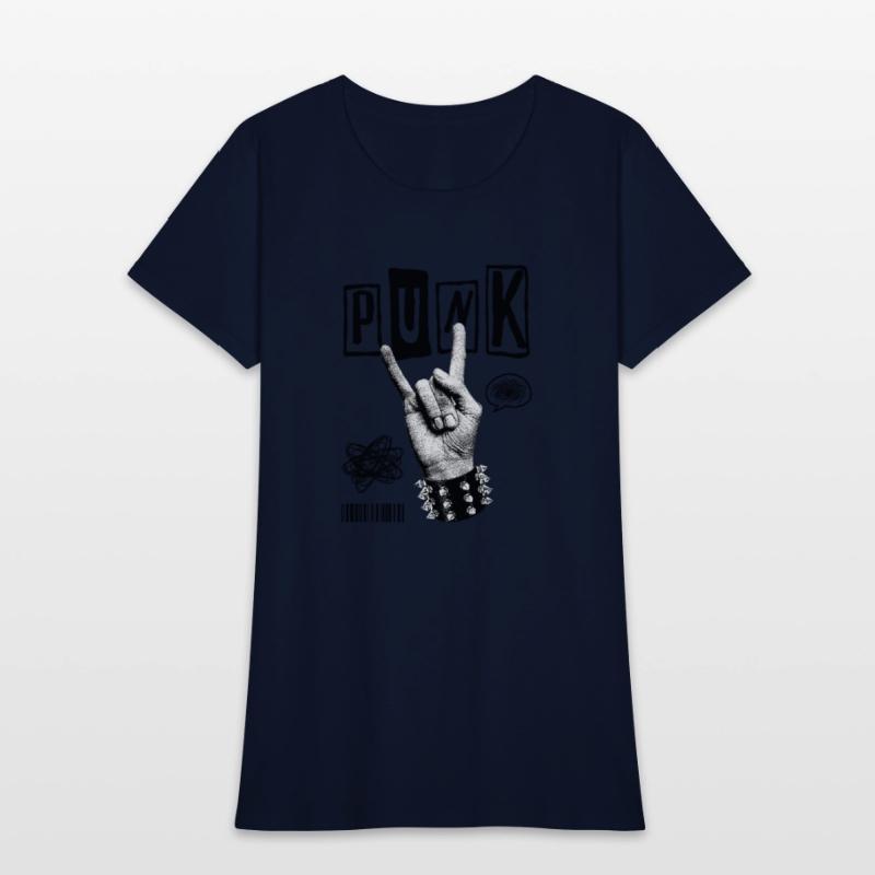 Black Punk Rock Streetwear T-Shirt – Vintage Hand