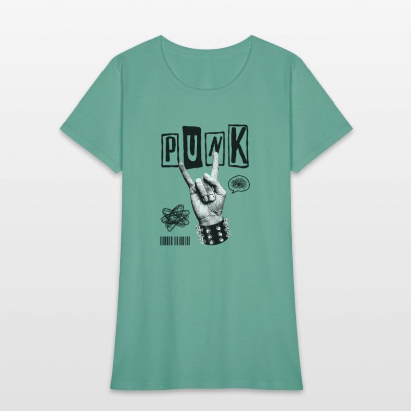 Black Punk Rock Streetwear T-Shirt – Vintage Hand
