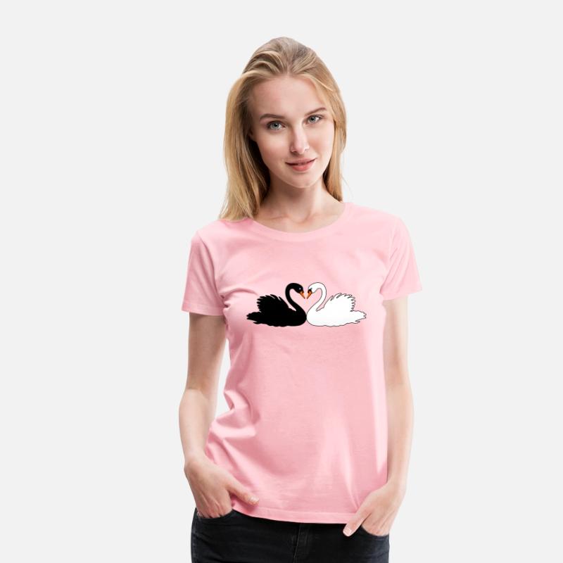 Black swan and white swan