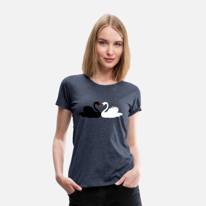 Black swan and white swan