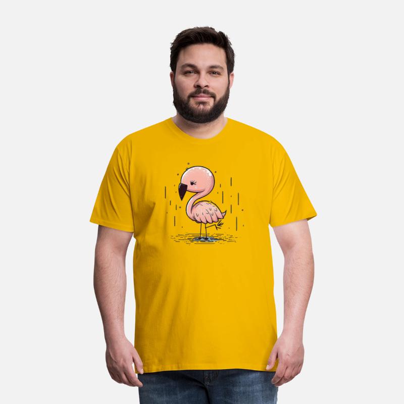 Blissful Raindrops Flamingo