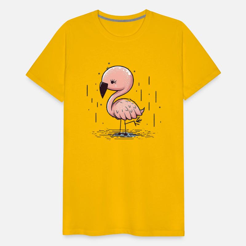 Blissful Raindrops Flamingo